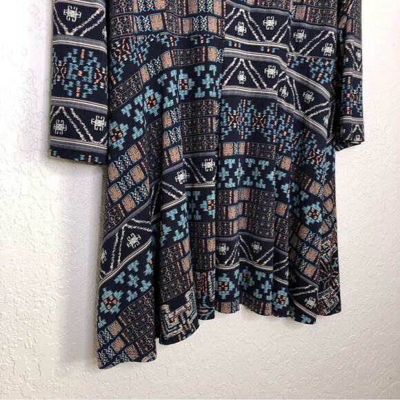 MISA Los Angeles navy blue geometric graphic print shift dress size 1X - Picture 9 of 15